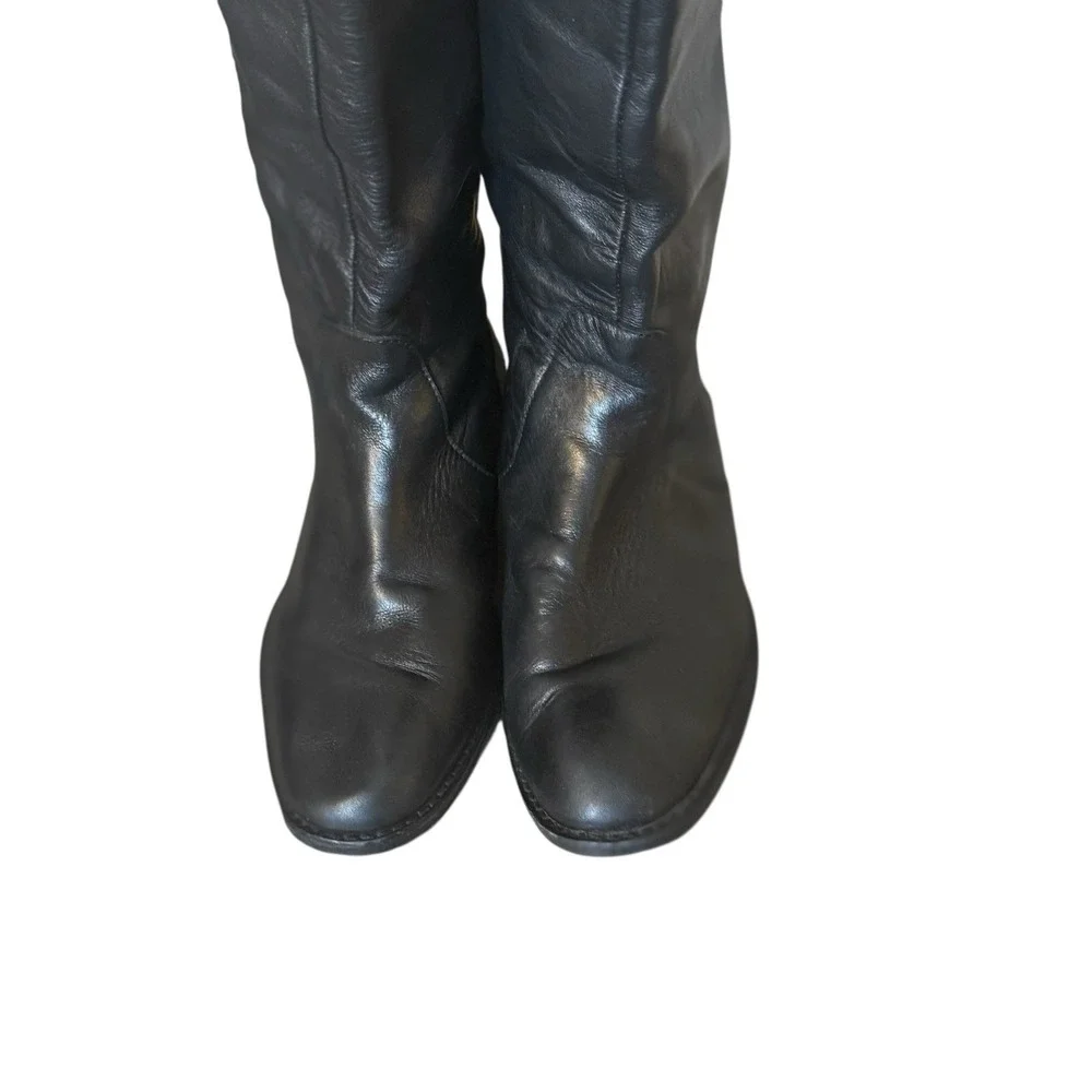 Coach Cheyenne Black Riding Equestrian Leather Over The Knee Boots 5.5 B‎ Luxury
